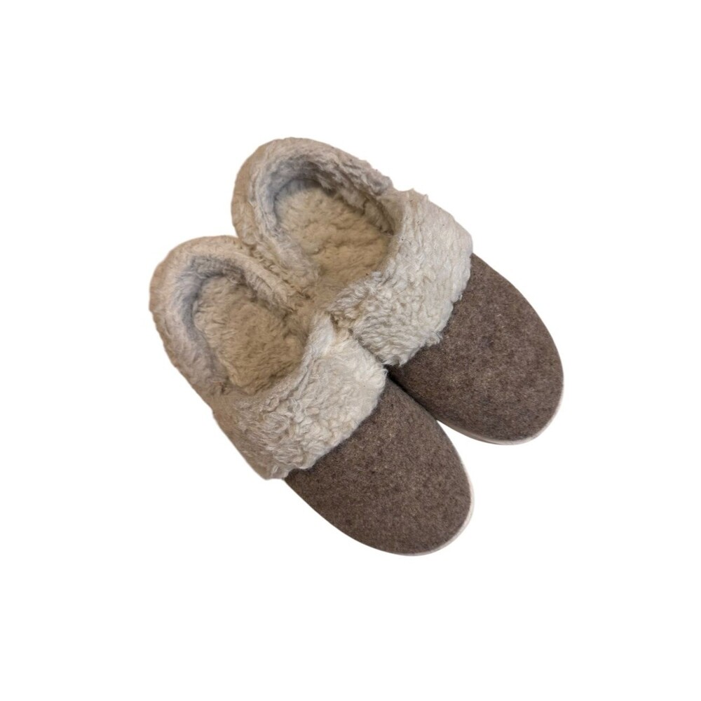 Allbirds Women's Kiwi Slippers Brown White Slip On Dark Camel Size 10